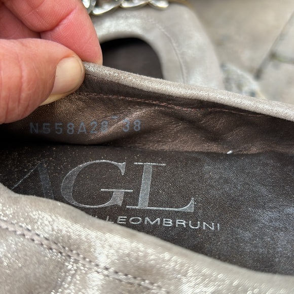 AGL tan gray ballet flat 38 - Picture 6 of 12